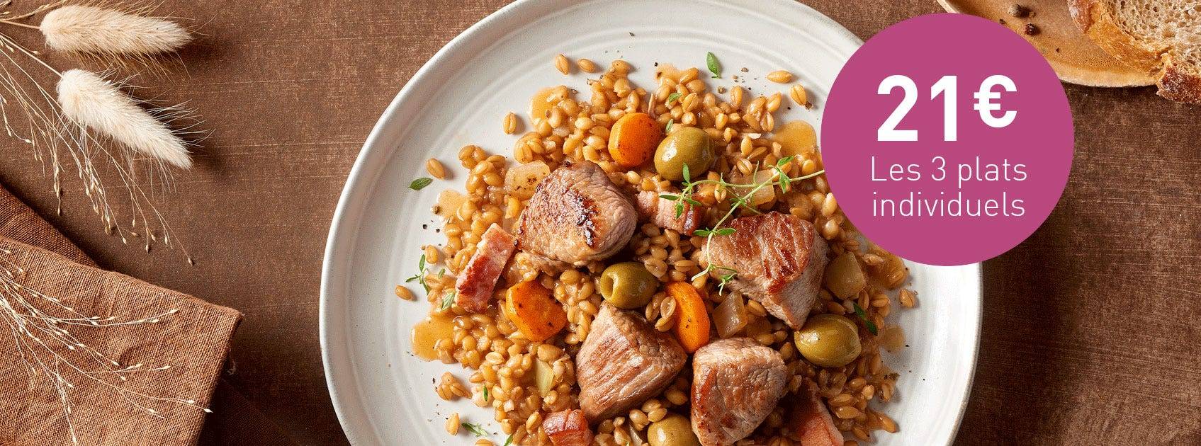 Plats cuisinés individuels