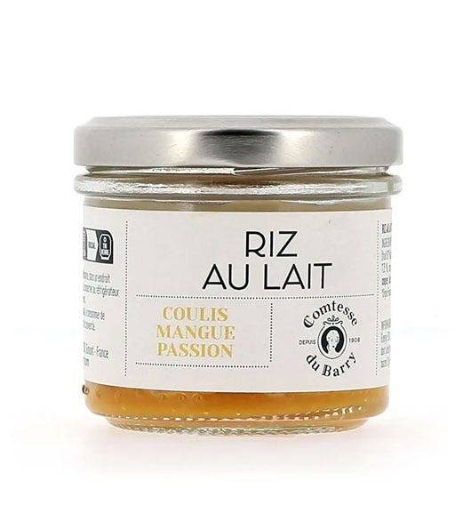  Riz au lait sur coulis de mangue