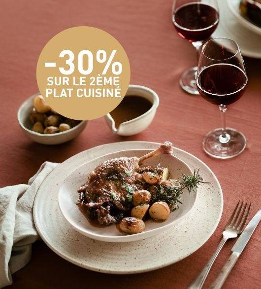-30% sur le 2ème plat à partager