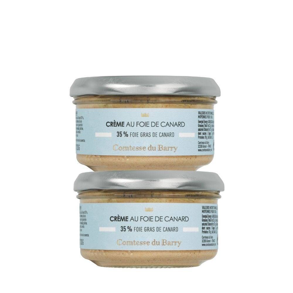 lot de 2 creme au foie gras de canard comtesse du barry