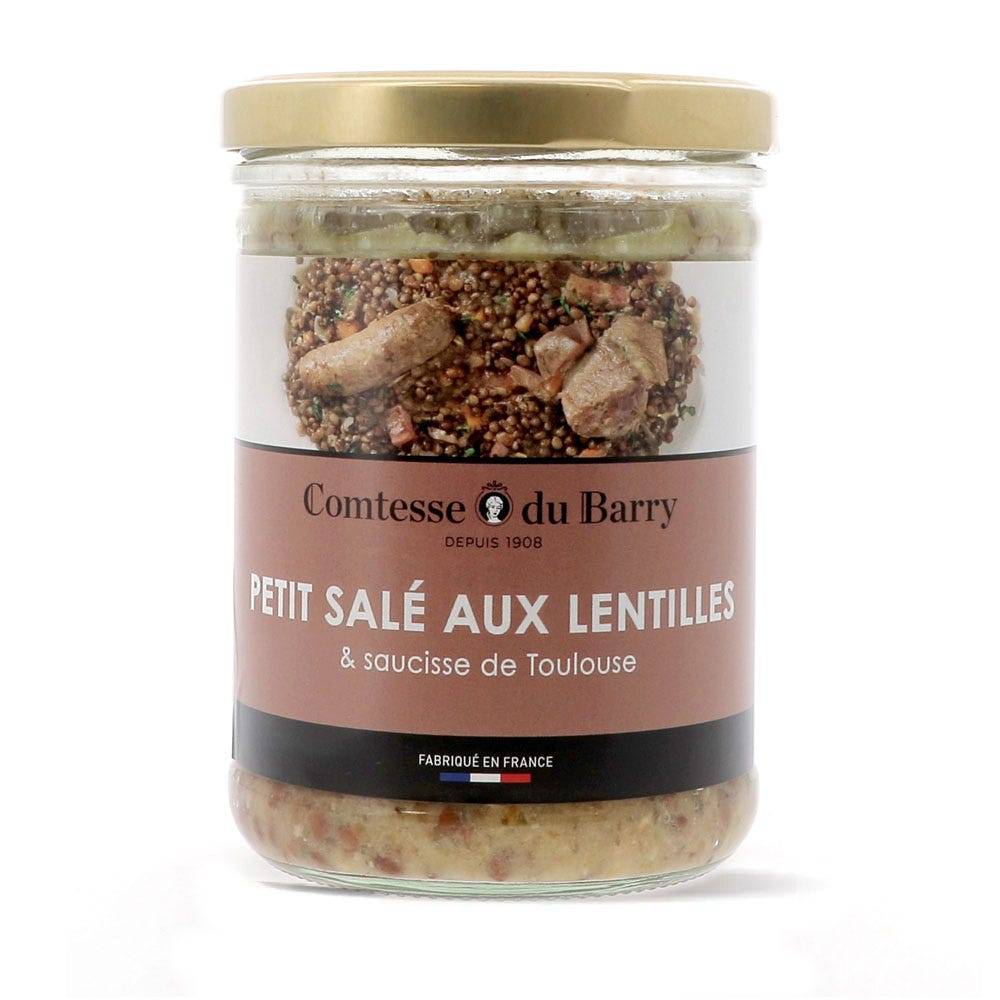 Salted pork with lentils and Toulouse sausage, 700g