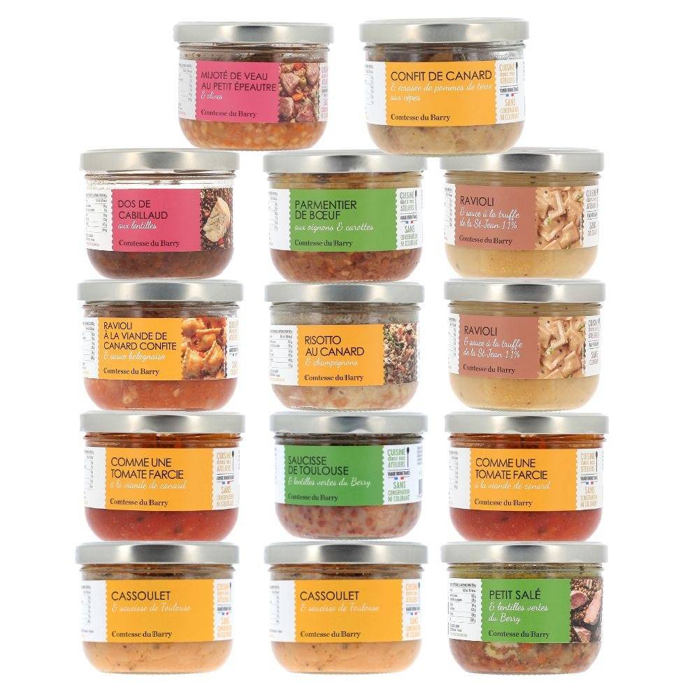 lot plats cuisinés individuels comtesse du barry