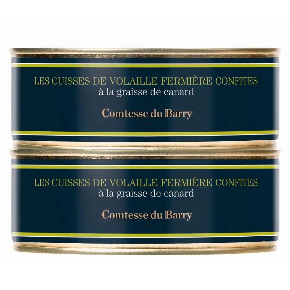 Lot de 2 cuisses de volaille fermière confites à la graisse de canard