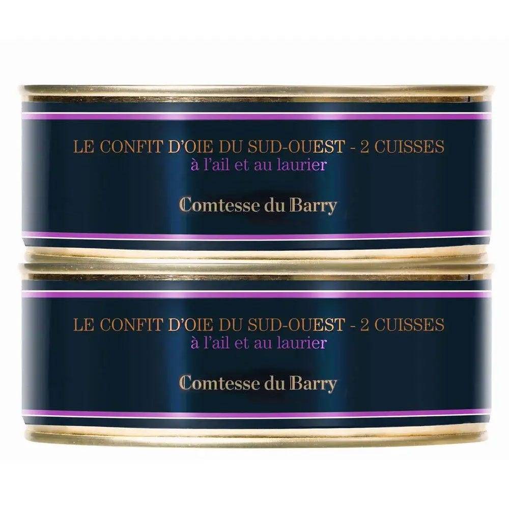 Lot de 2 confits d'oie du Sud-Ouest à l'ail et au laurier - 2 cuisses