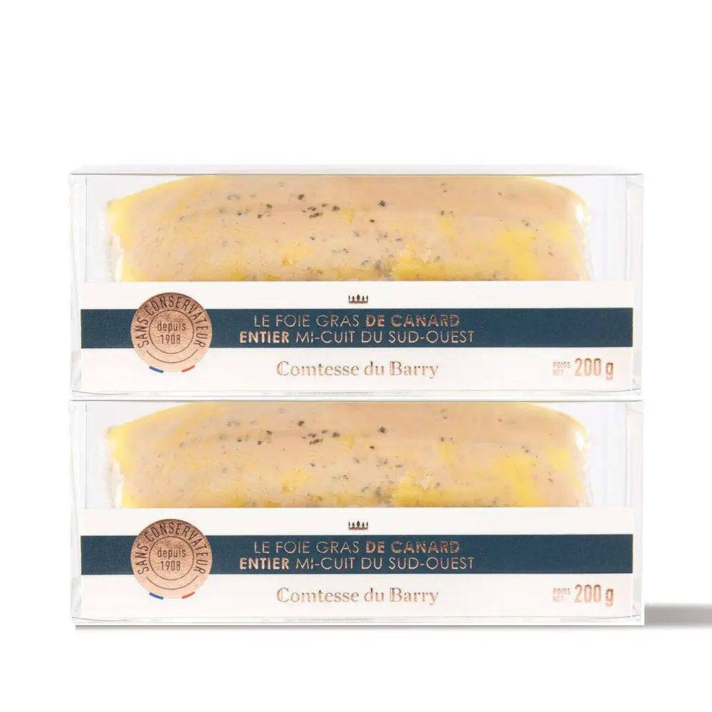 Lot de 2 foies gras de canard entier mi-cuit du Sud-Ouest 200g