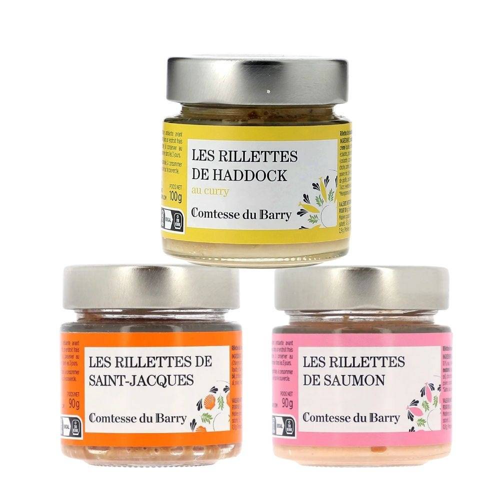 assortiment de rillettes de la mer comtesse du barry