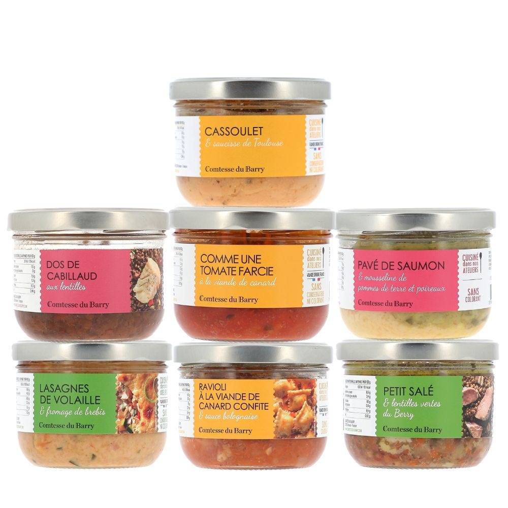 LOT DE PLATS CUISINéS INDIVIDUELS COMTESSE DU BARRY