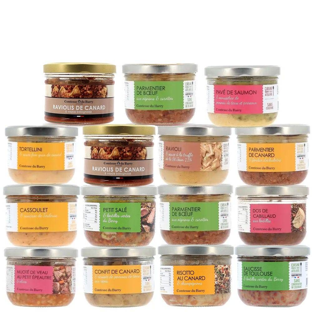 Lot de 15 plats cuisinés individuels Comtesse du Barry