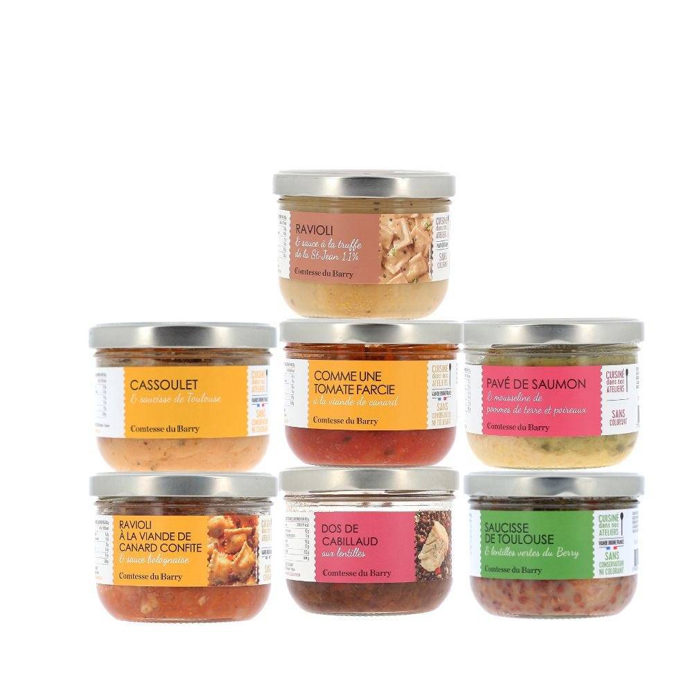 Lot 7 plats cuisinés individuels Comtesse du Barry