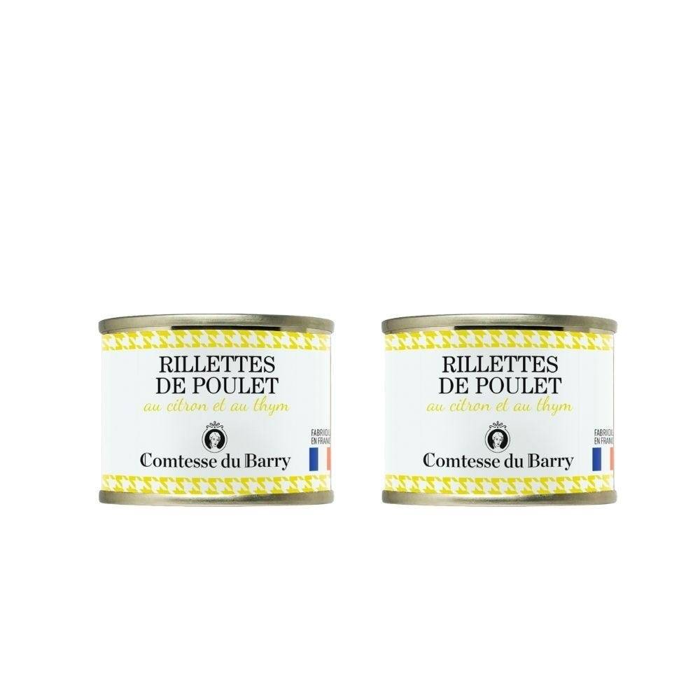 Lot de 2 rillettes poulet thym citron comtesse du barry