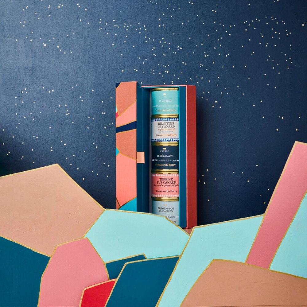 coffret gourmand plumier l'élégant édition limité noël comtesse du barry