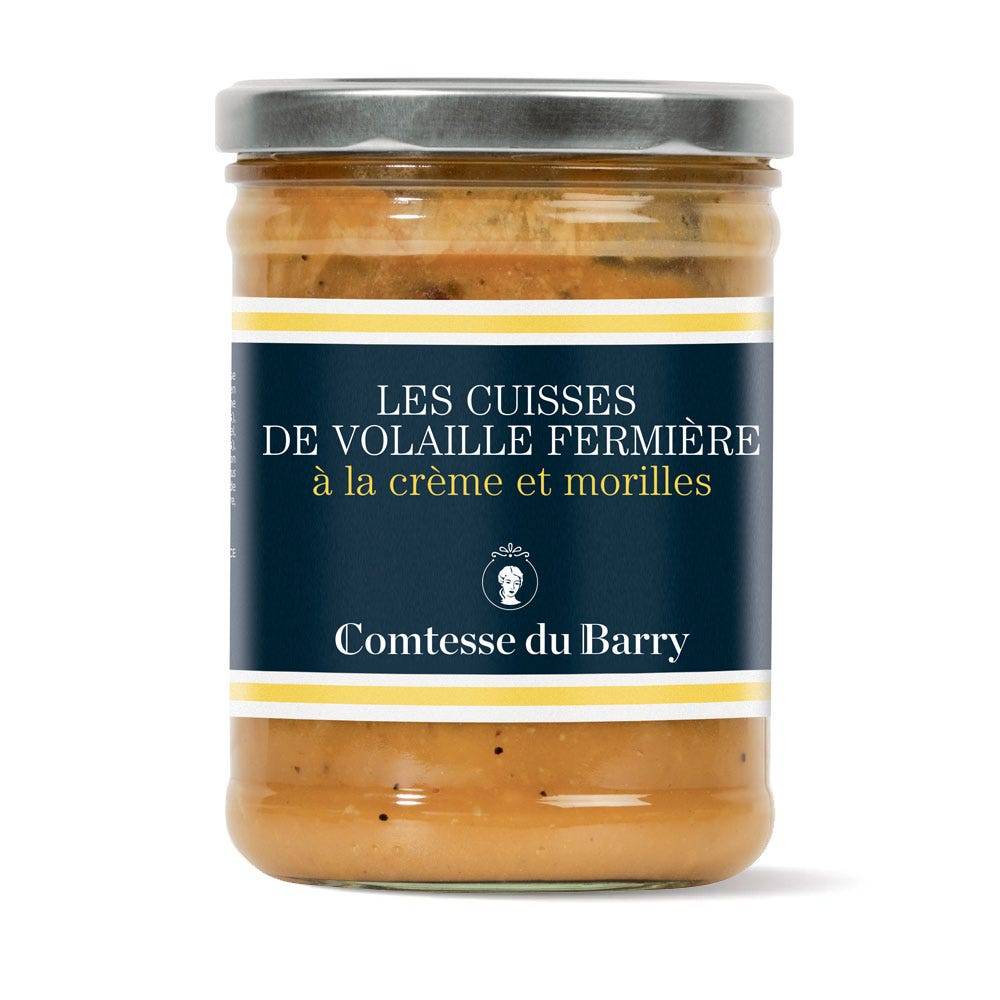 Cuisses de volaille fermière à la crème et morilles