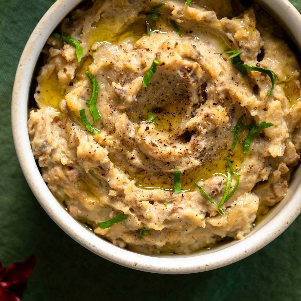 Mashed potatoes with ceps