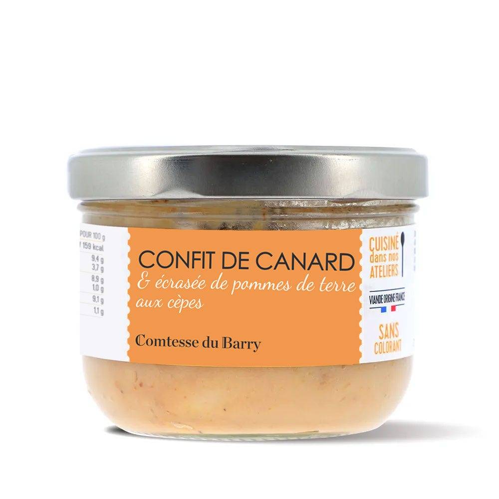 Confit de canard & écrasée de pommes de terre aux cèpes