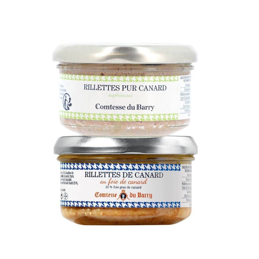 LOT DE 2 RILLETTES DE CANARD COMTESSE DU BARRY