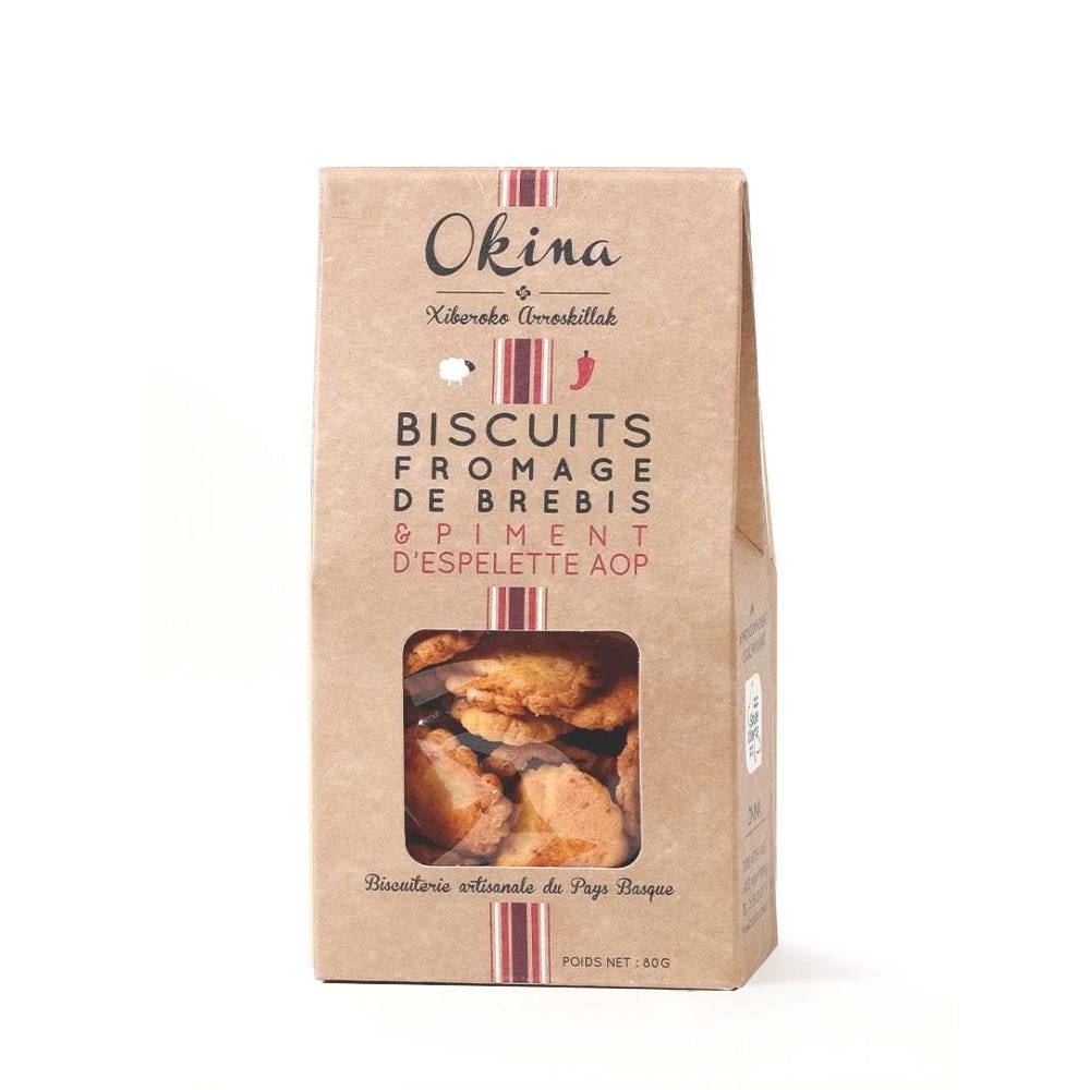  Biscuits salés Okina au fromage de Brebis et Piment d’Espelette