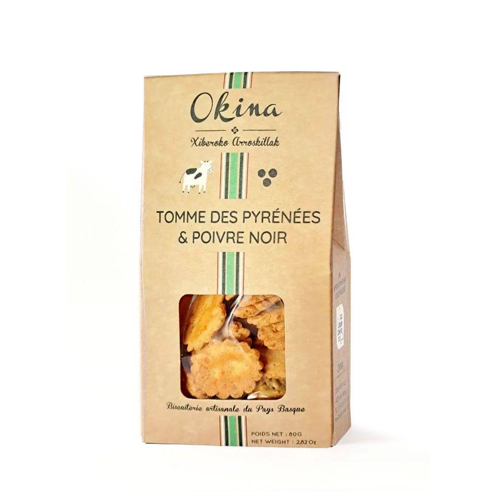  Biscuits salés Okina au fromage à la tomme des Pyrénées et poivre noir