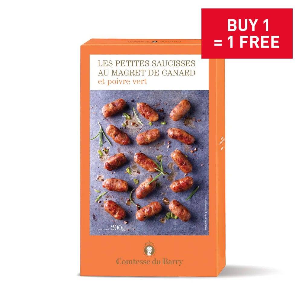 Petites saucisses au magret de canard et poivre vert