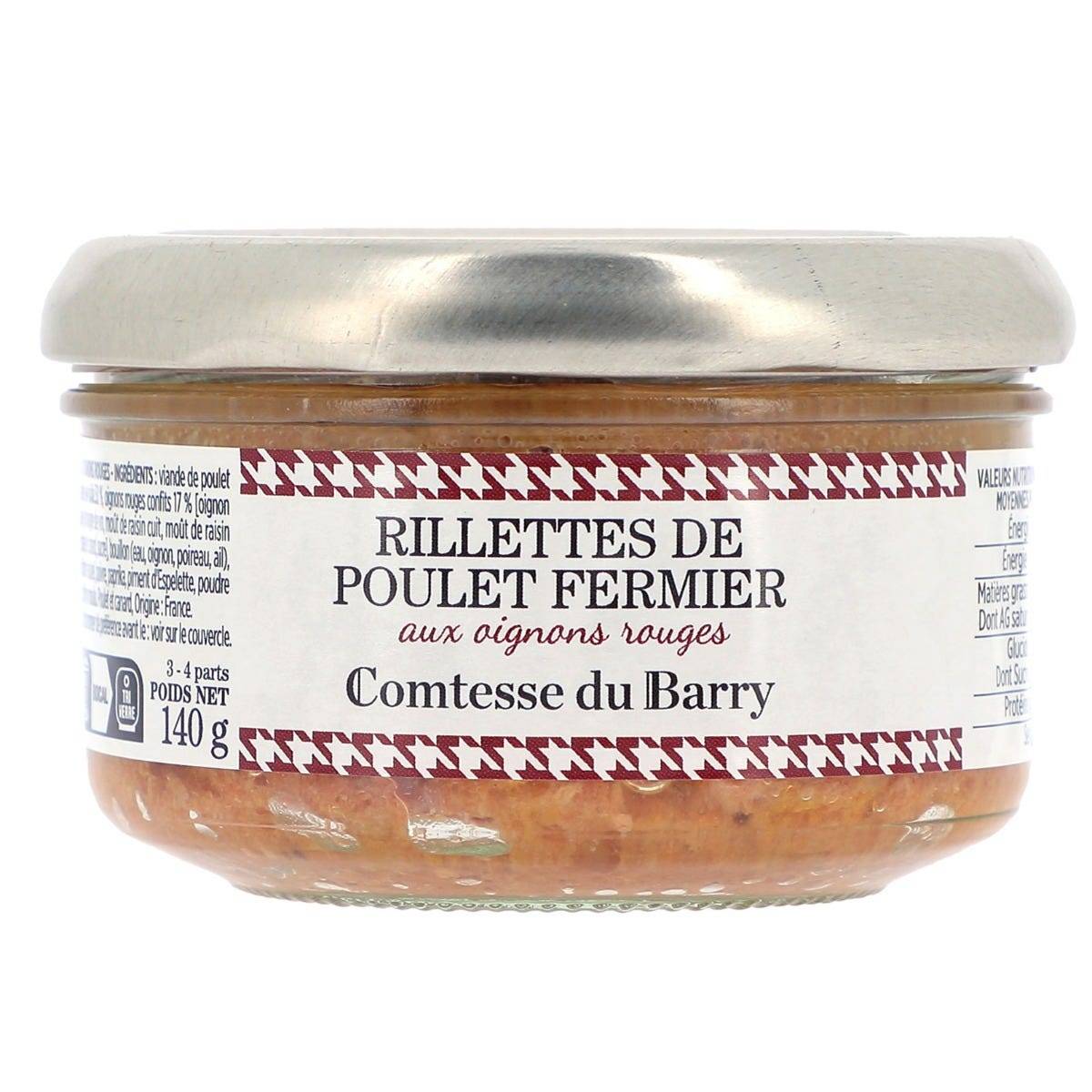 Rillettes de poulet aux oignons rouges