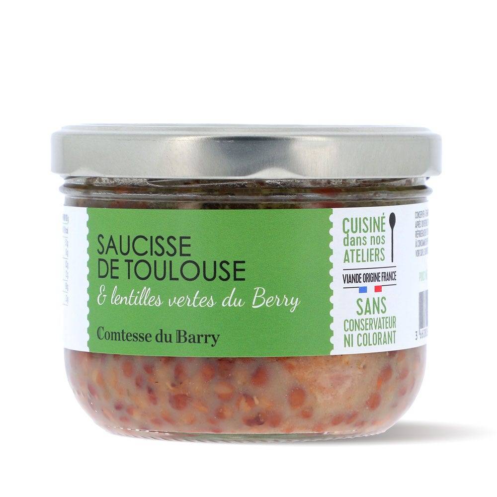 Saucisse de Toulouse & lentilles vertes du Berry 360g