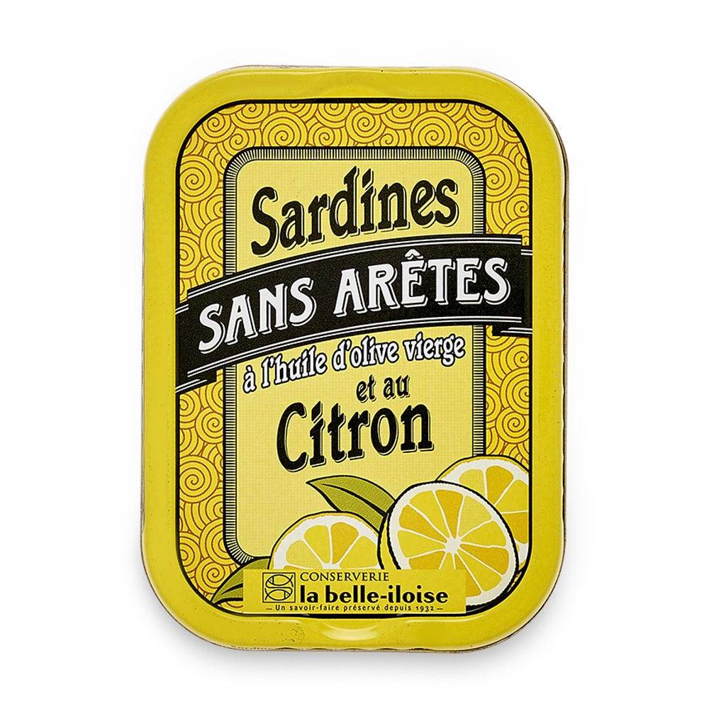 Sardines sans arêtes à l’huile d’olive vierge et au citron