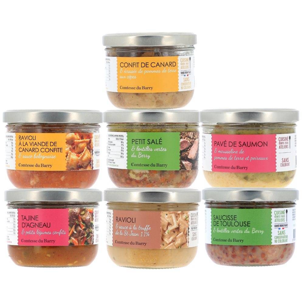 La semaine découverte - assortiment de 7 plats cuisinés pour 1 personne