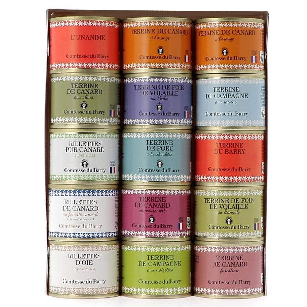 L'assortiment 12 Terrines et 3 Rillettes 