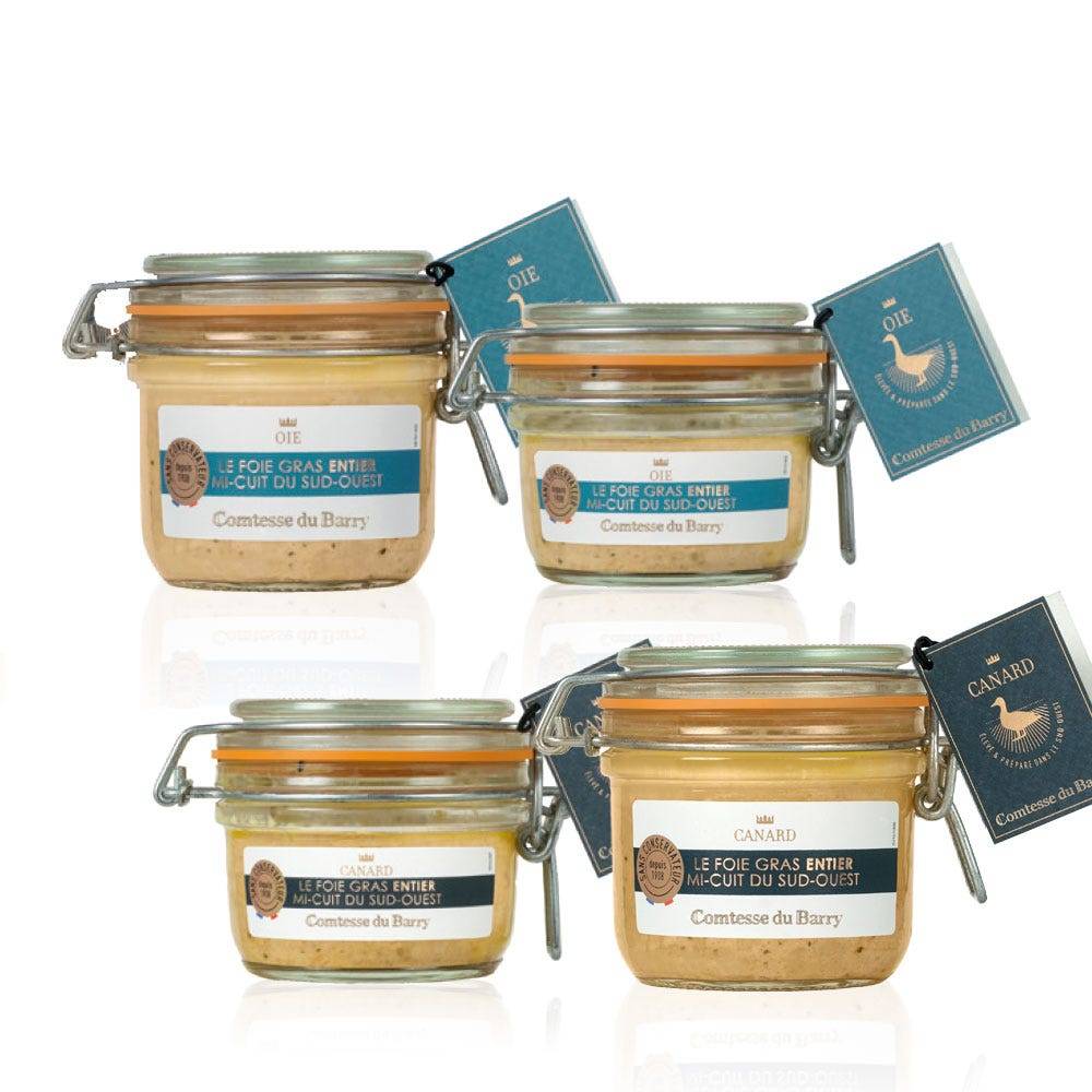 L'assortiment de foie gras mi-cuit de Canard et d'Oie