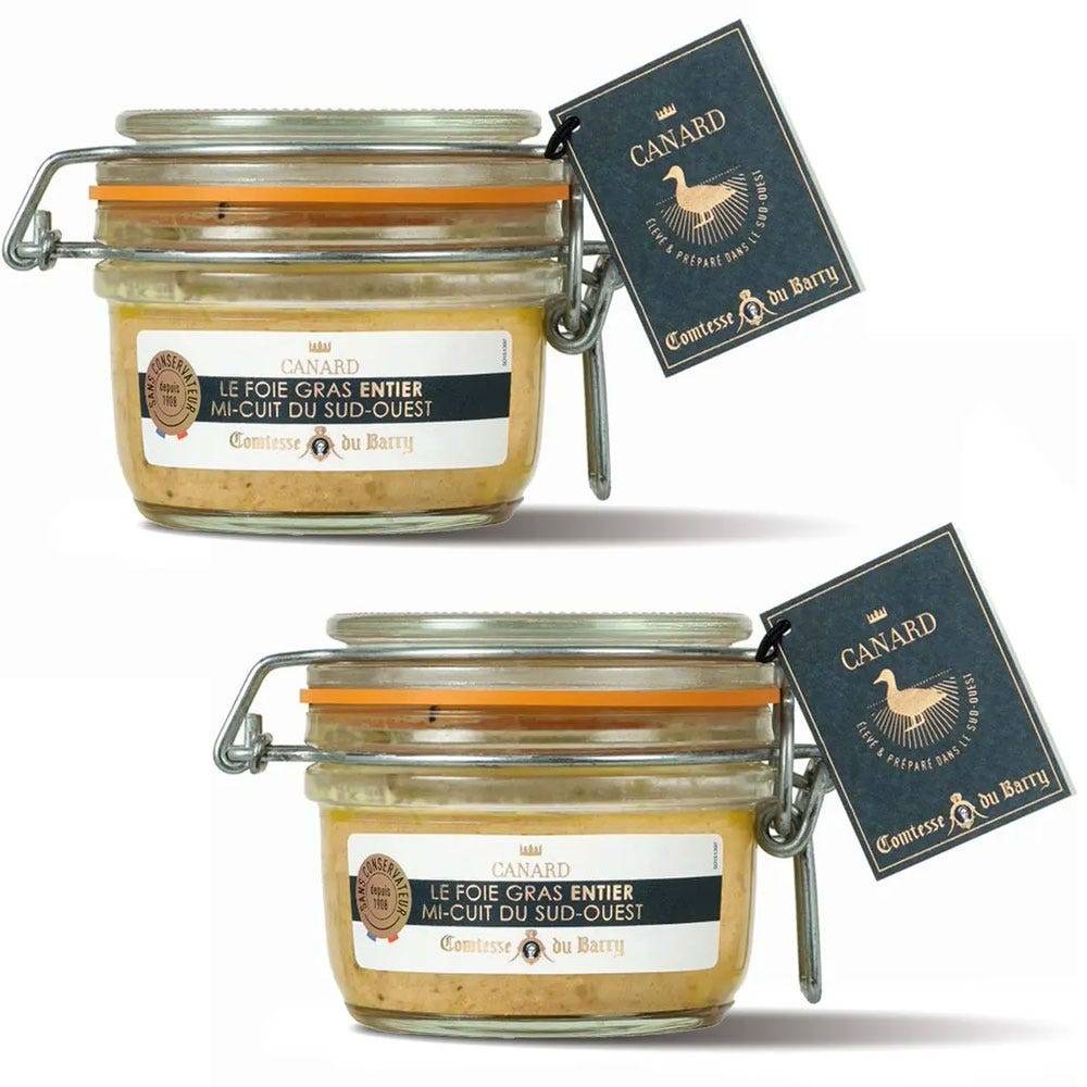 Lot de 2 Foies gras de canard entier mi-cuit du Sud-Ouest 125g