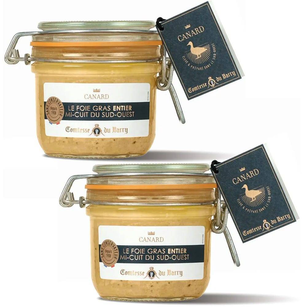Lot de 2 Foies gras de canard entier mi-cuit du Sud-Ouest 180g