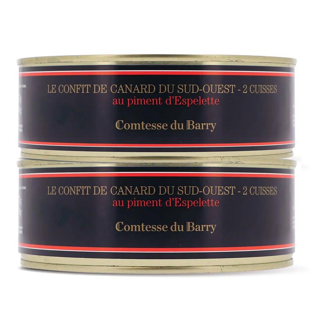 Lot de 2 Confits de canard du Sud-Ouest au piment d'Espelette
