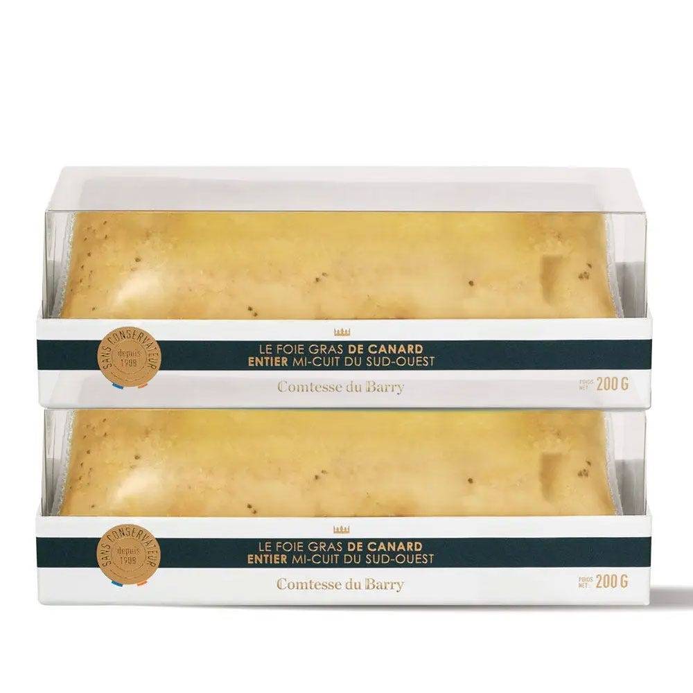 Lot de 2 foies gras de canard entier mi-cuit du Sud-Ouest 200g